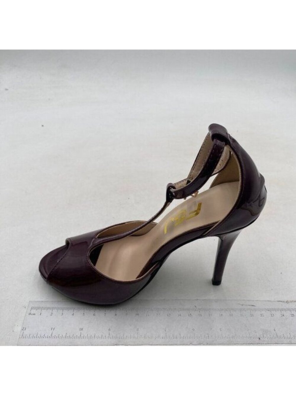 FSJ Women Stiletto High Heel Peep Open Pointed Toe Sandals Pumps T-strap Brown